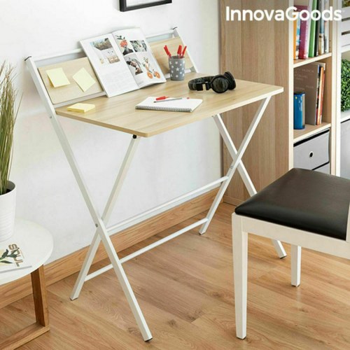 Tablezy foldbart skrivebord med hylde - træ (OUTLET A)