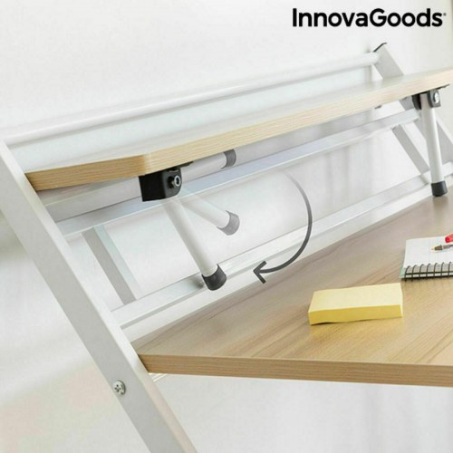 Tablezy foldbart skrivebord med hylde - træ (OUTLET A)