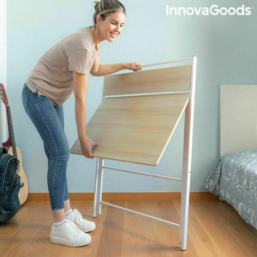 Tablezy foldbart skrivebord med hylde - træ (OUTLET A)