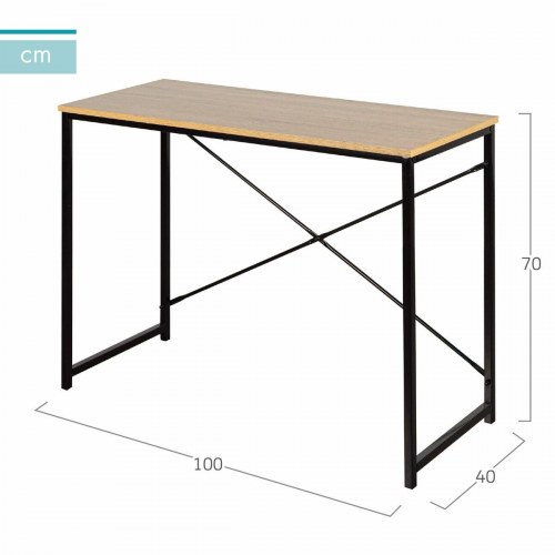 Skrivebord - Aktive - sort minimalistisk bord 100×70×40 cm (OUTLET A)