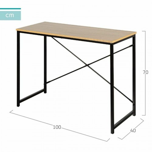 Skrivebord - Aktive - sort minimalistisk bord 100×70×40 cm (OUTLET A)
