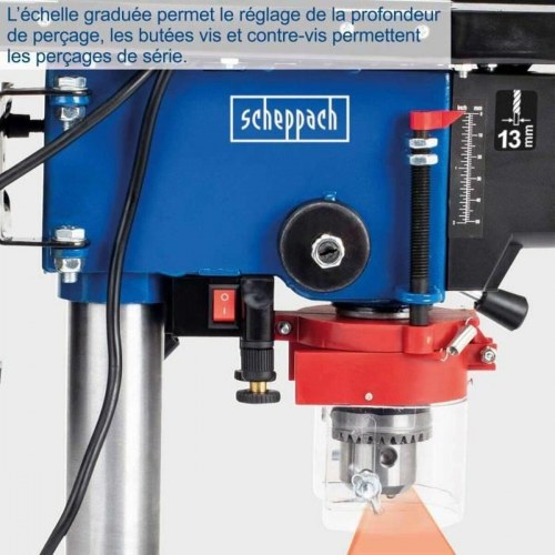 Scheppach DP16VLS søjleboremaskine 500 W - blå