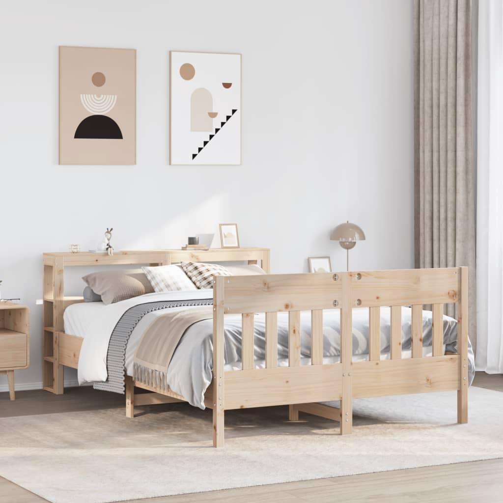 Sengeramme uden madras 140x200 cm massivt fyrretræ