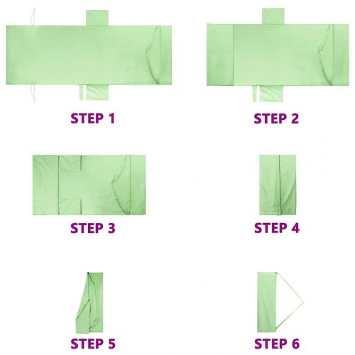 Liggestols håndklæder 2 stk Grøn 210 x 75 cm