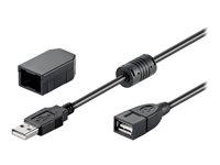 USB forlængerkabel 2,0 m - Goobay USB 2.0, sort billede