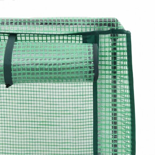Højbed med drivhusovertræk 120x40x140 cm rattan-look