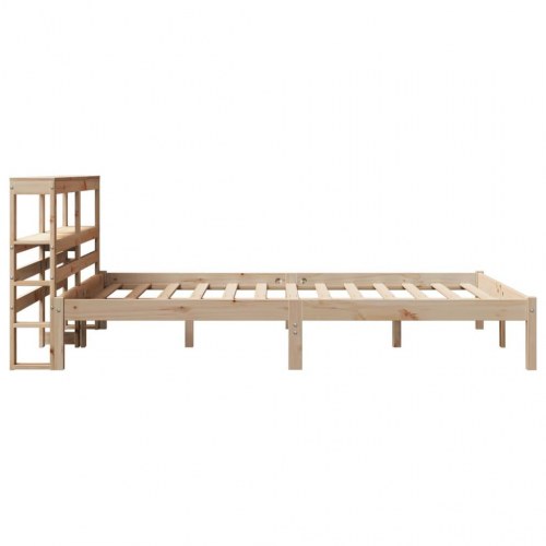 Sengeramme i massivt fyrretræ 150 x 200 cm med sengegærde
