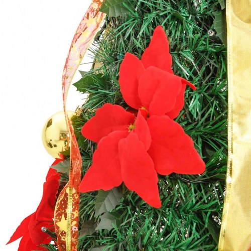 Kunstigt juletræ med 200 LED'er 210 cm pop op-funktion grøn