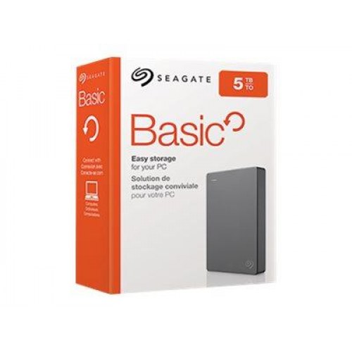 Ekstern harddisk Seagate Basic 5 TB USB 3.0 (grå)