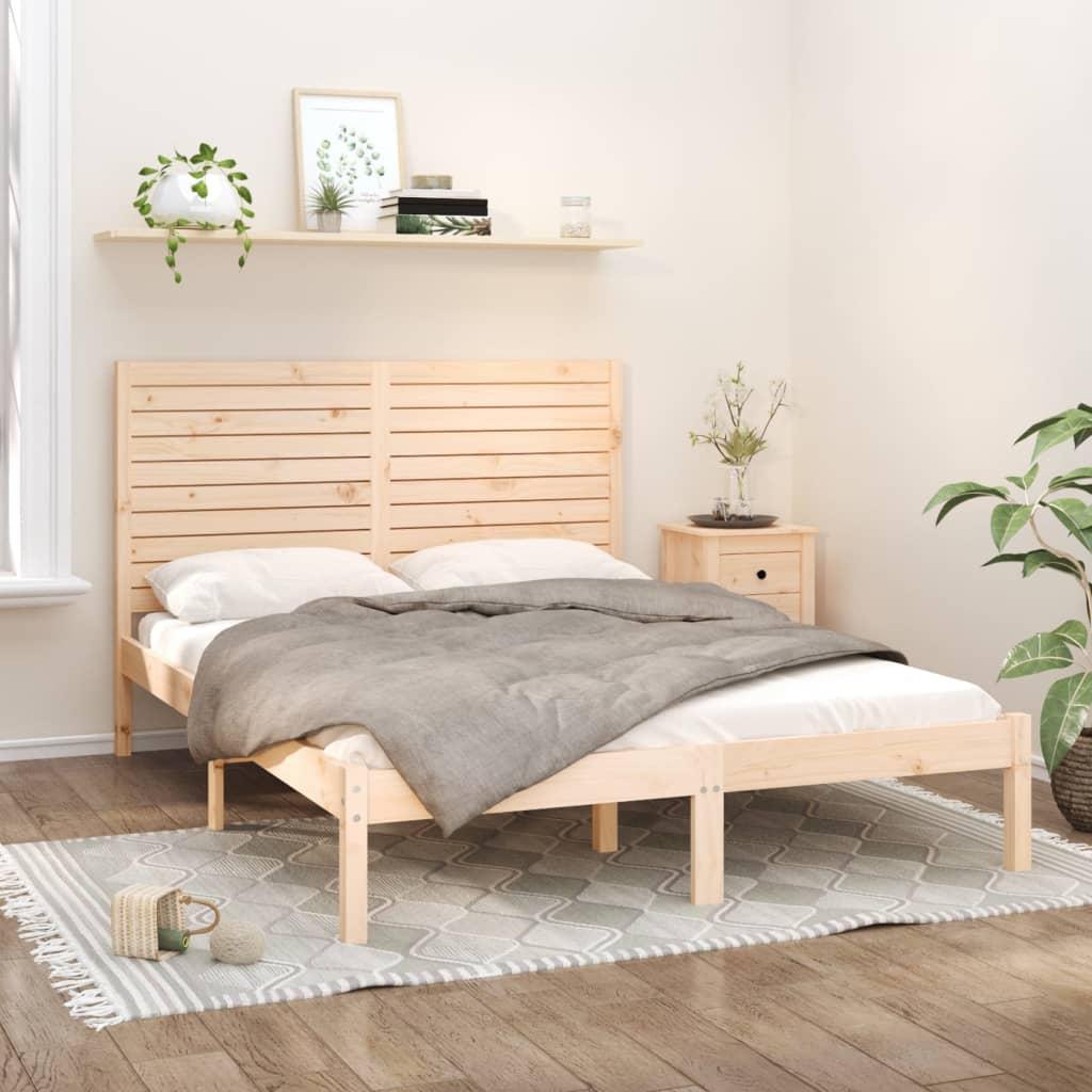 vidaXL sengeramme 150x200 cm massivt træ