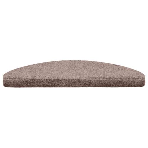 Trappemåtter selvklæbende 15 stk. 65x21x4 cm lys brune halvrund store