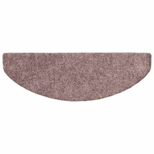 Trappemåtter selvklæbende 15 stk. 65x21x4 cm lys brune halvrund store