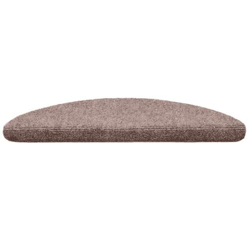 Trappemåtter selvklæbende 15 stk. 56x17x3 cm lys brune halvrund