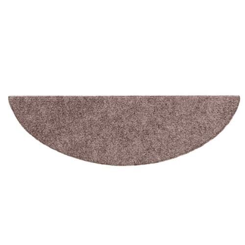 Trappemåtter selvklæbende 15 stk. 56x17x3 cm lys brune halvrund