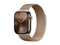 Smartwatch Apple Watch Series 10 GPS + Cellular 42 mm – guld titanium med Milanese-lænke