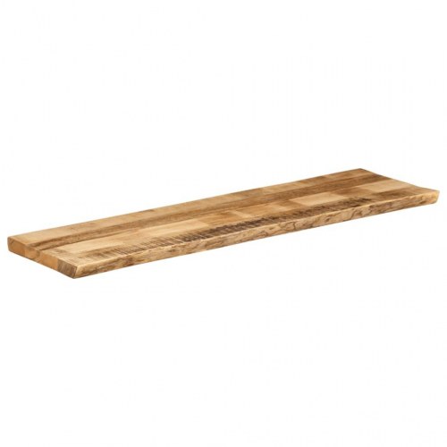 Bordplade med naturlig kant i massivt mangotræ - 160 x 40 x 3,8 cm