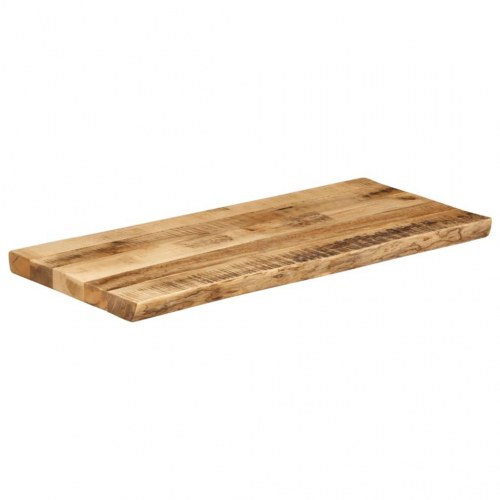 Bordplade i massivt mangotræ med naturlig kant - 80 x 40 x 3,8 cm
