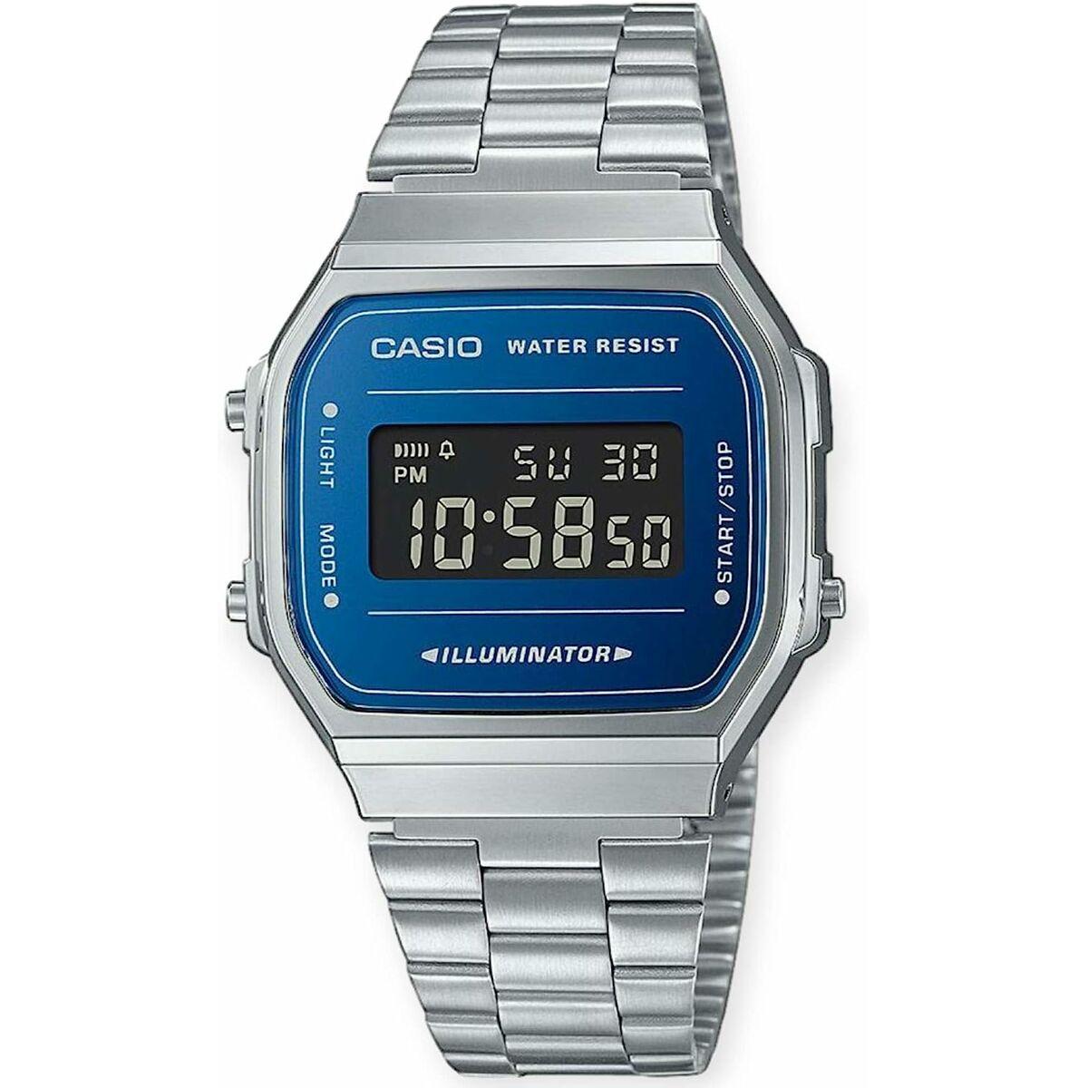 Casio A168WEM-2BEF unisex digitalur - Ø 36 mm, rustfrit stål
