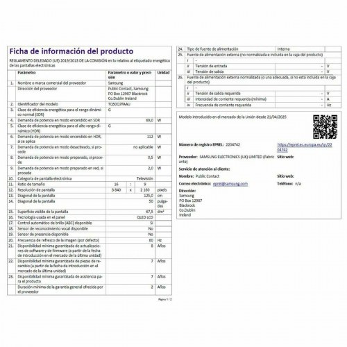 Smart TV Samsung 50" TQ50Q7F QLED 4K Ultra HD