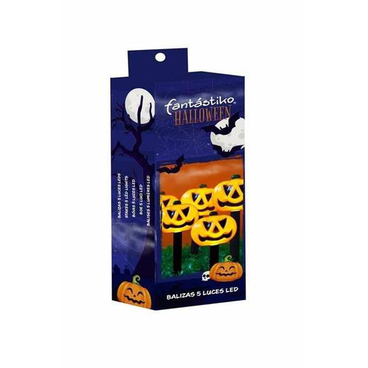 Halloween græskarlampe - batteridrevet LED dekoration 39 cm