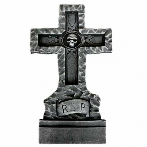 Gravsten - Halloween dekoration, sort 61 cm