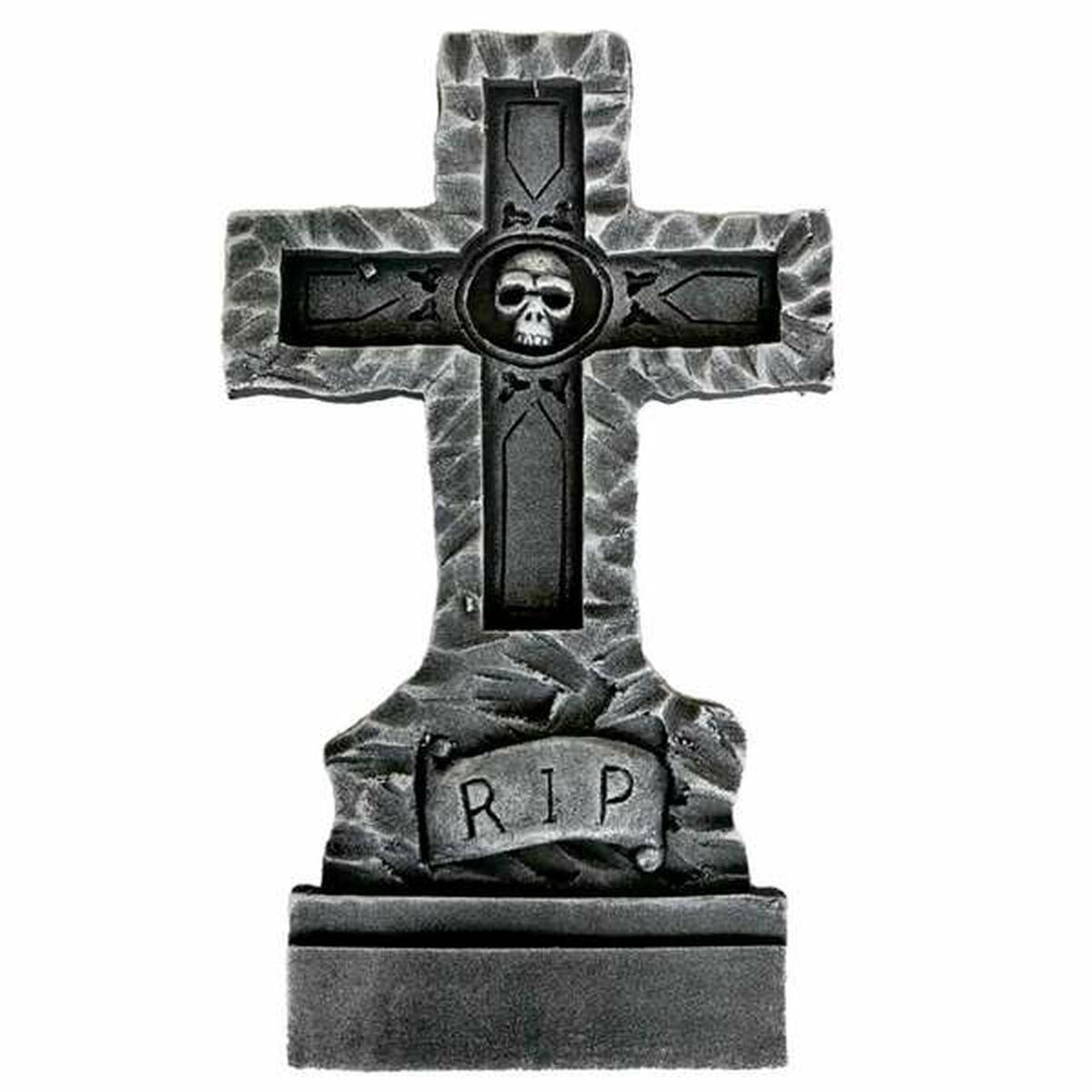 Gravsten - Halloween dekoration, sort 61 cm