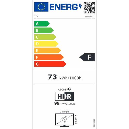 TV 55" TCL 55P7K 4K Ultra HD QLED (Google TV)