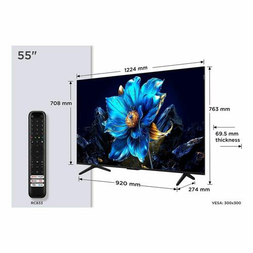 TV 55" TCL 55P7K 4K Ultra HD QLED (Google TV)