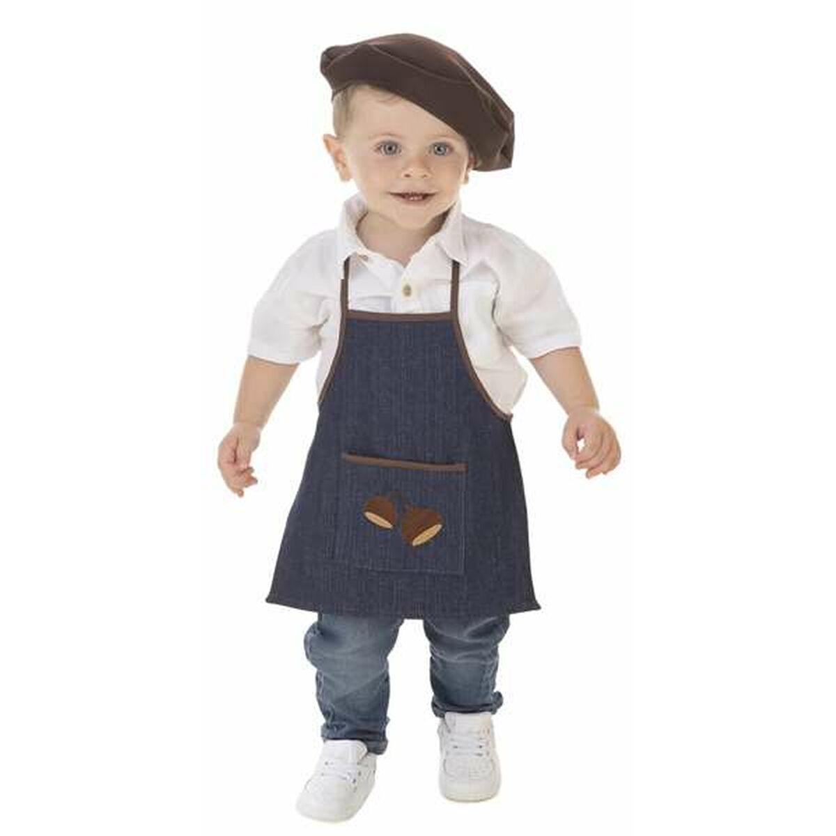 Voksen kostume - klassisk forklæde og baret