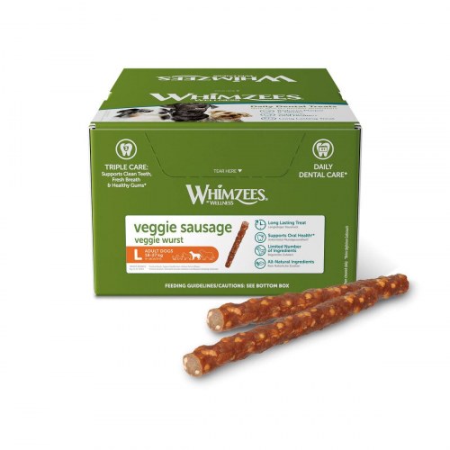 Whimzees Veggie Sausage tandpleje-snacks til hund - 50 stk