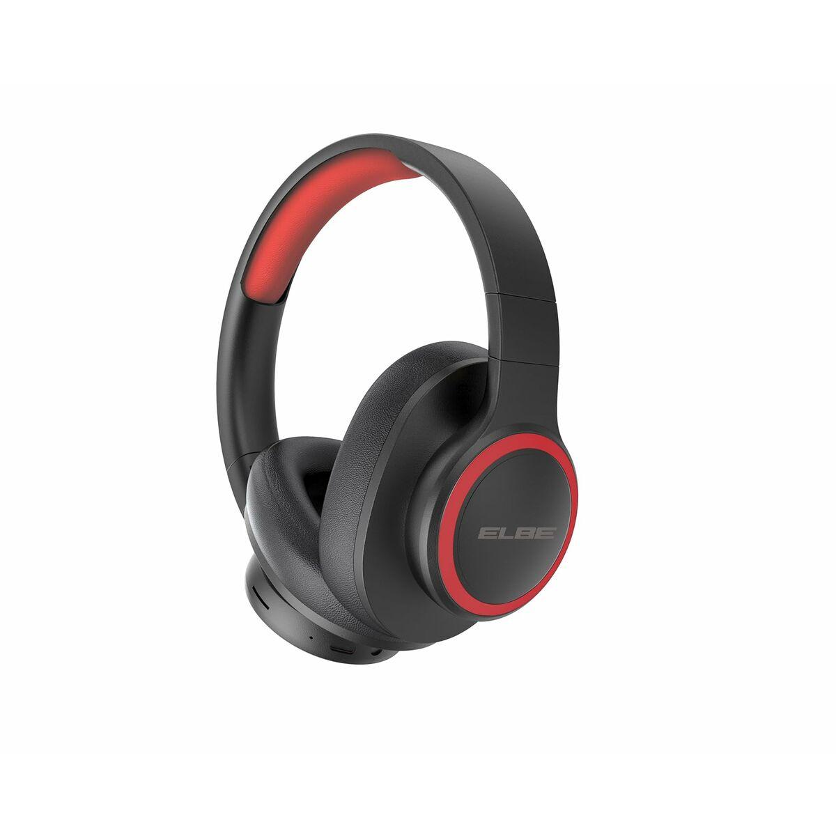 Bluetooth hovedtelefoner ELBE - sort/rød, diadem