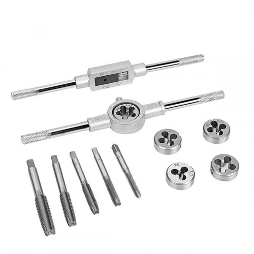 Gevindværktøj sæt Workpro - 12 dele tap- og snitværktøj