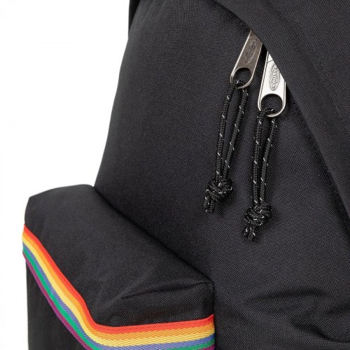 Rygsæk til skole Eastpak - sort med regnbuedetaljer