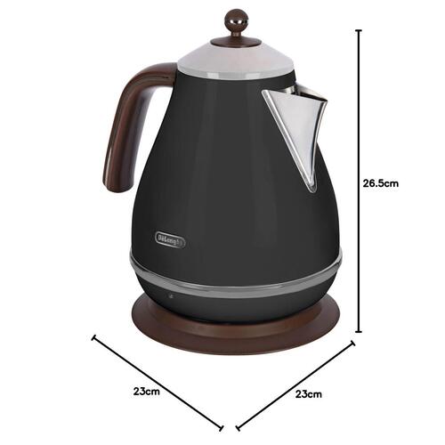Vandkedel DeLonghi KBOV 2001.BK 1,7 l - sort rustfrit stål, 2000 W
