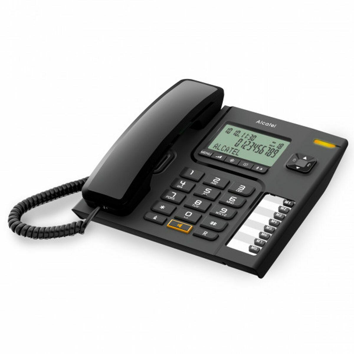 Fastnettelefon Alcatel T76 - sort bordtelefon med display