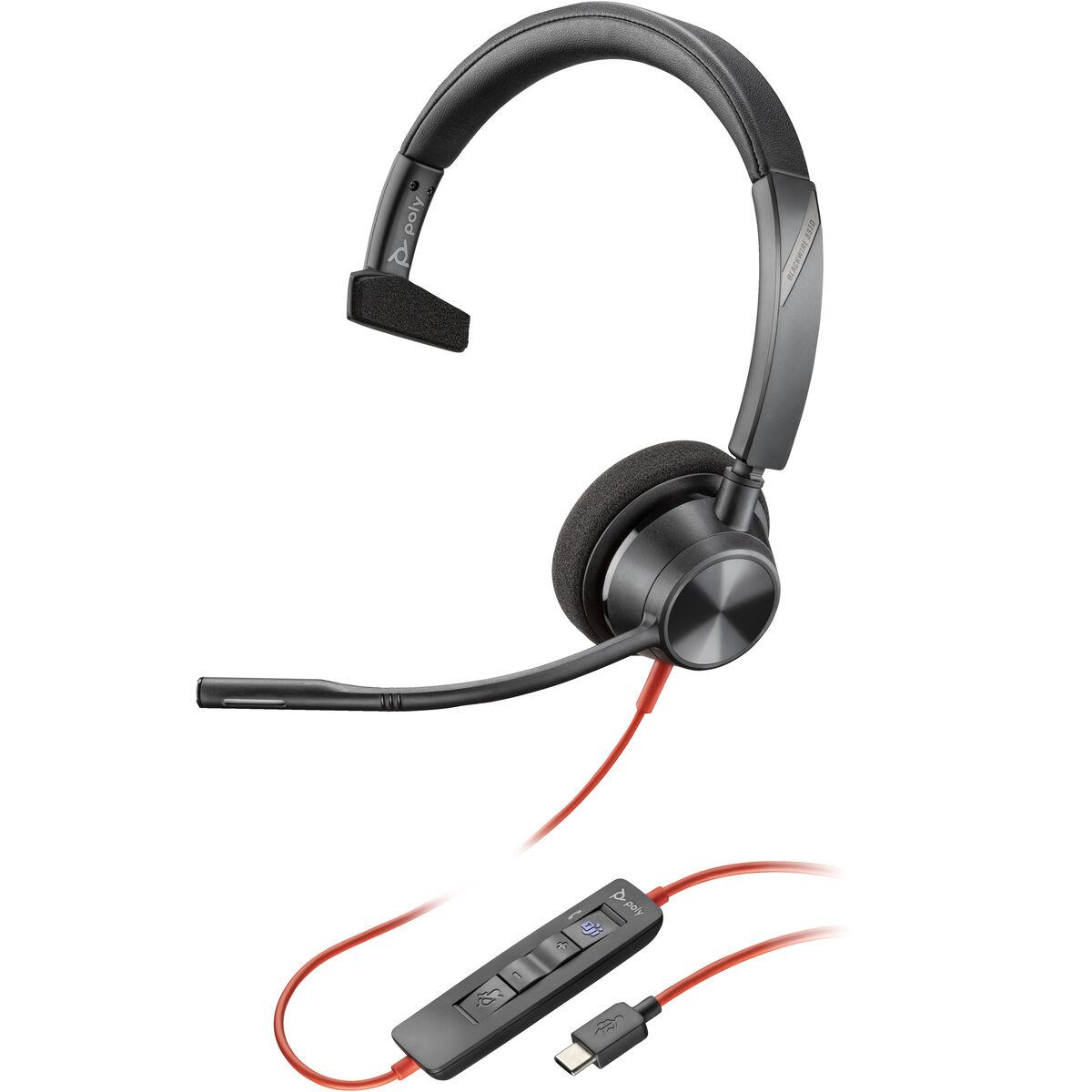 Poly Blackwire 3310 headset med mikrofon - USB, sort billede
