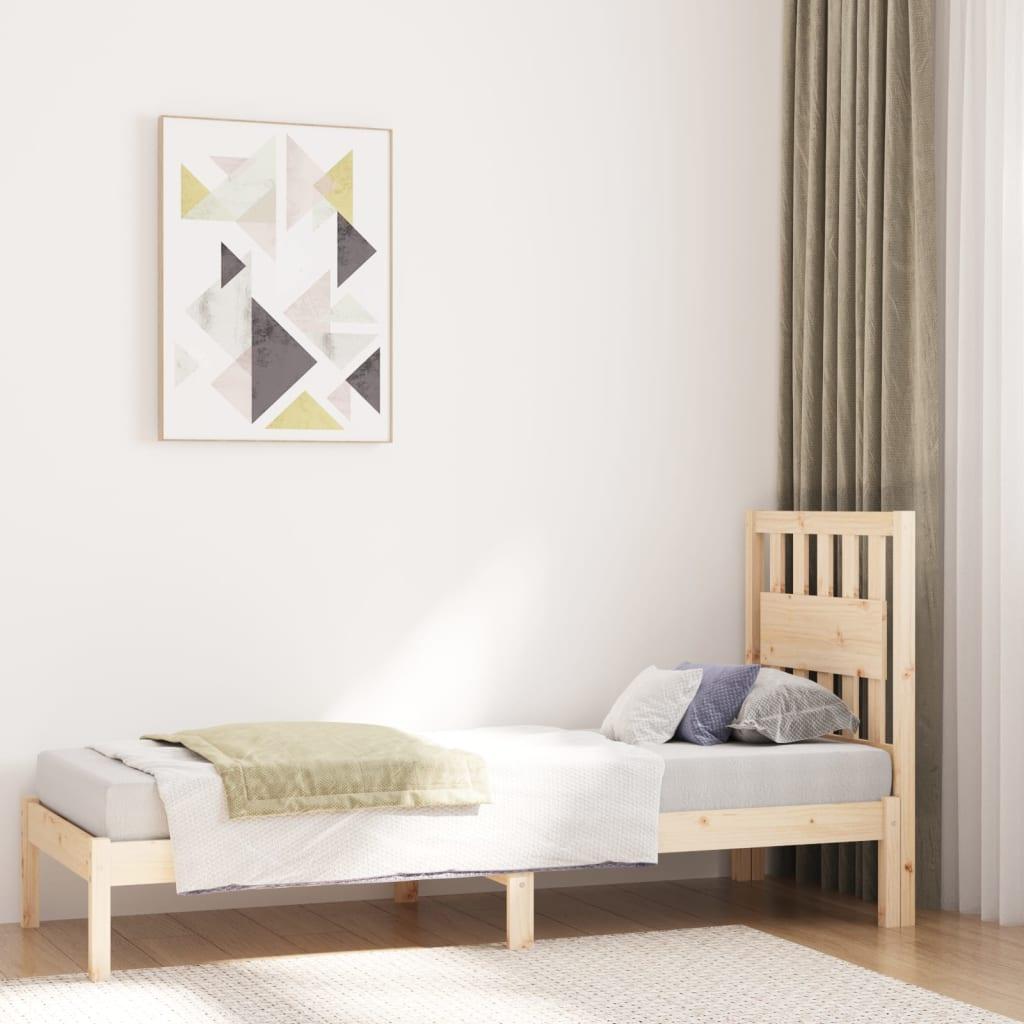 vidaXL sengeramme 75x190 cm massivt fyrretræ