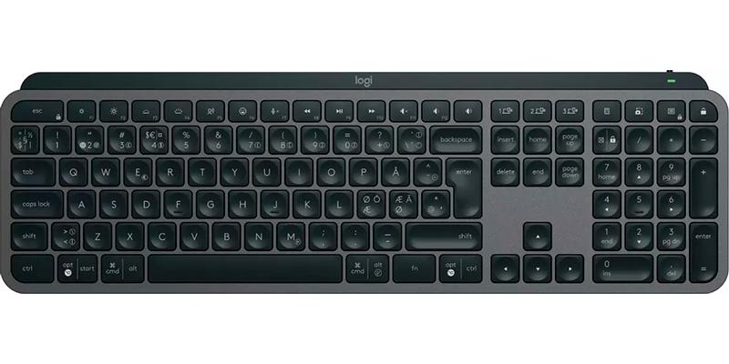 Trådløst tastatur Logitech MX Keys S – nordisk layout, bagbelyst, grafit