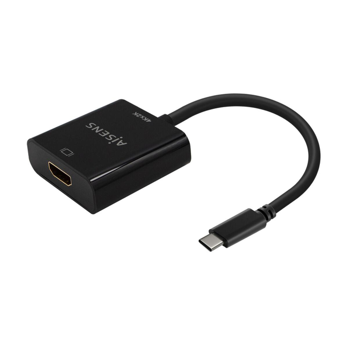 Aisens A109-0684 USB-C til HDMI-adapter - Sort, 15 cm