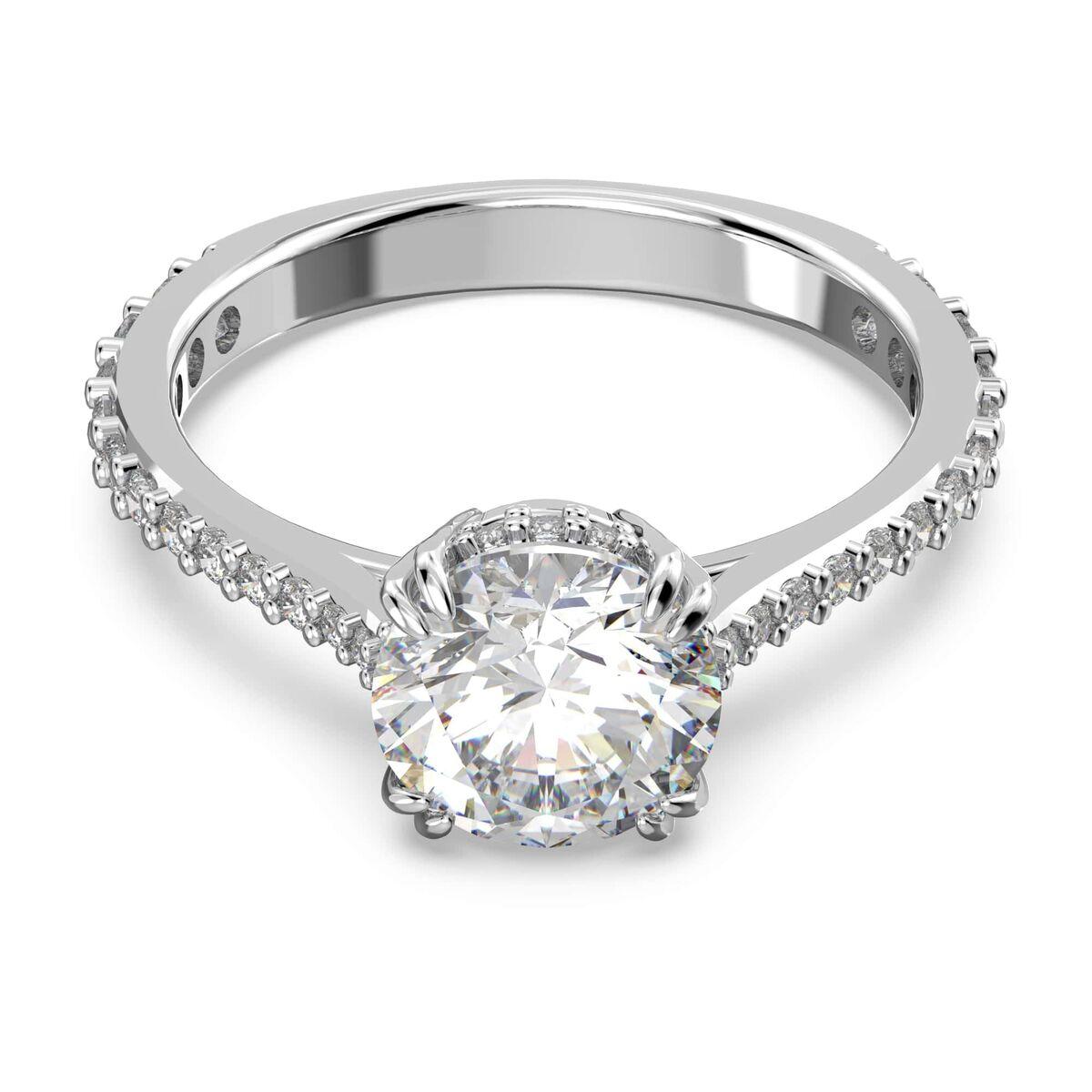 Ring til kvinder Swarovski 5645251 - elegant sølvtone med funklende sten