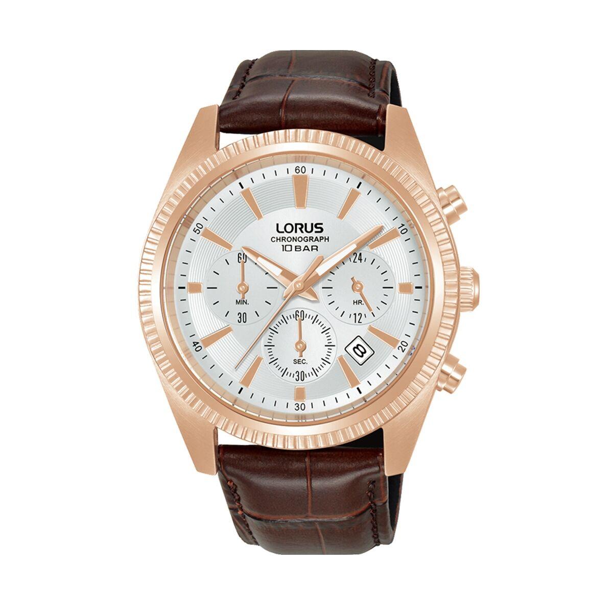 Herreur Lorus chronograph med brun rem