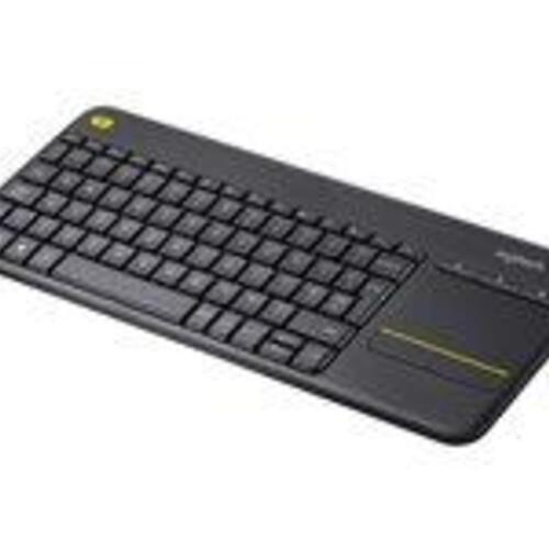 Trådløst tastatur Logitech K400 Plus med touchpad – US International, sort