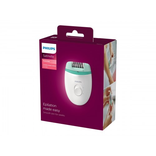 Epilator Philips Satinelle Essential BRE224 – grøn/hvid