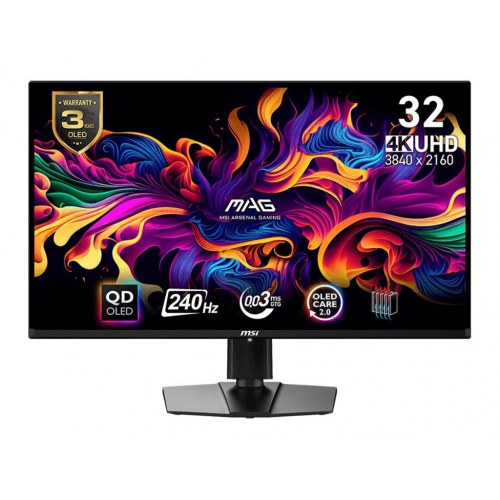 Gaming skærm MSI MAG 321UPX QD‑OLED 31,5" 4K 240 Hz