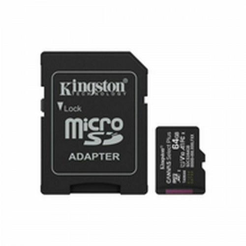 MicroSD-hukommelseskort Kingston 64 GB med SD-adapter