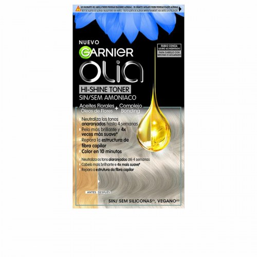 Garnier Olia Hi‑Shine Toner - Askeblond 9.1, semi‑permanent hårfarve (3 dele)
