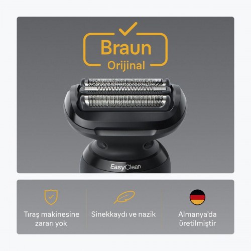 Barberhoved Braun Series 5 54B - sort