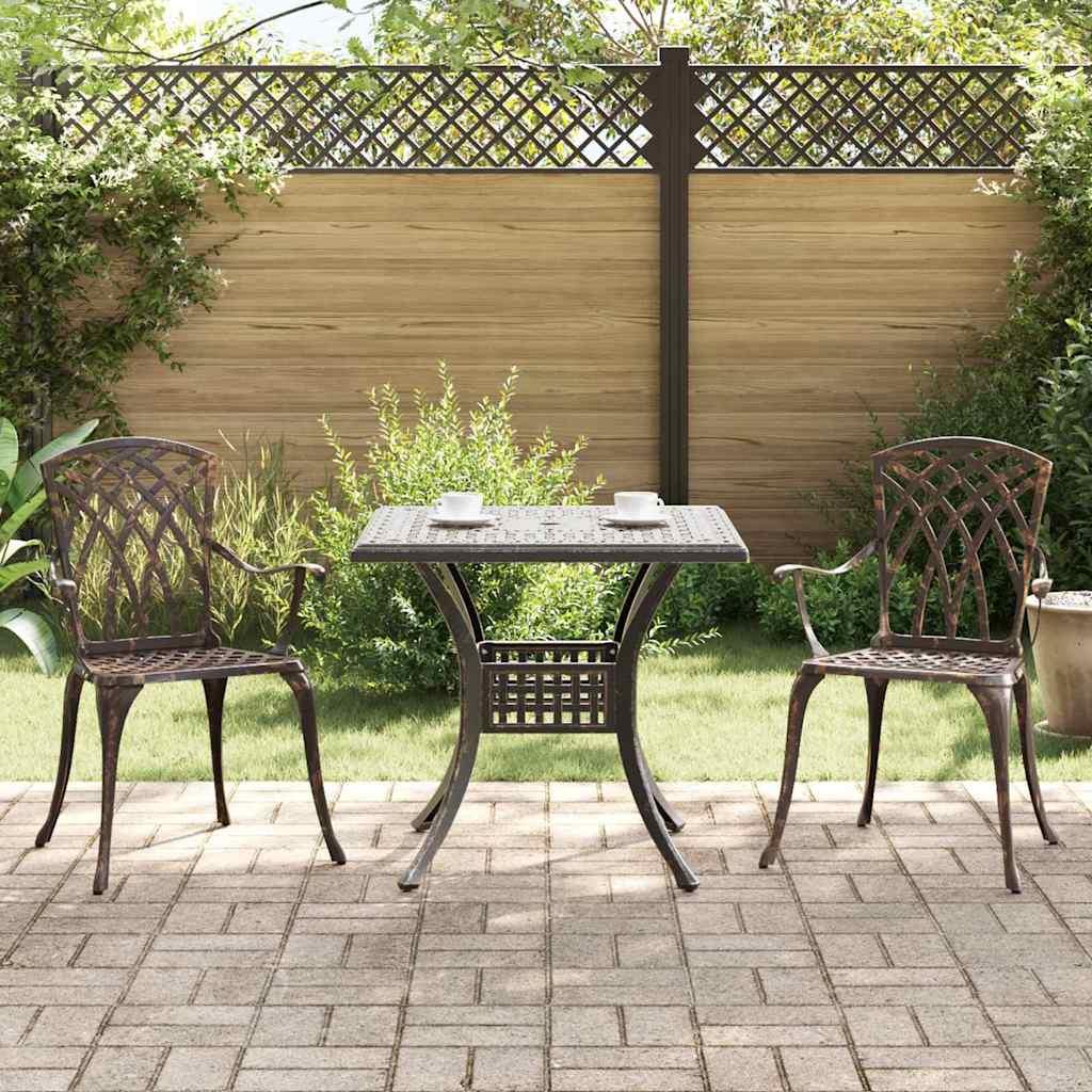 Havebord sæt 3 stk Bronze Gustt aluminium