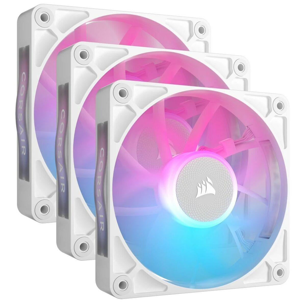 Pc Blæser 120 Mm Corsair Hvid Rgb 3 Pack