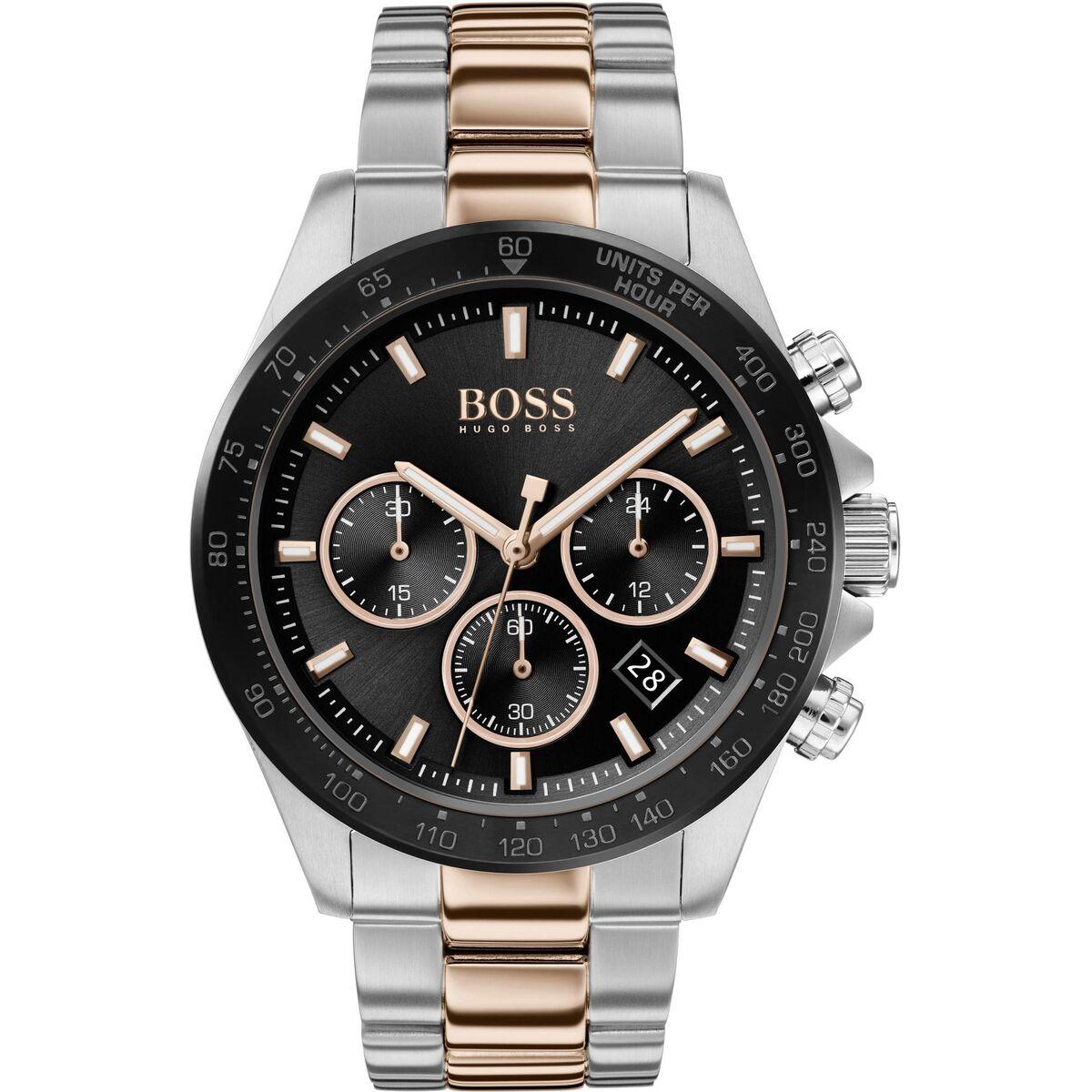 Herreur til mænd Hugo Boss 1513757 - Ø 43 mm, stål/ sort